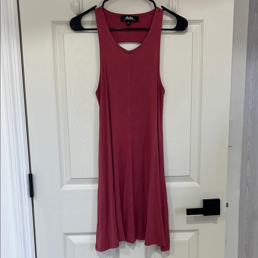 Lulu's Berry Sleeveless Mini Dress